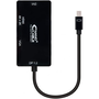 Nanocable Conversor 3 en 1 Mini DisplayPort a VGA/HDMI/DVI, Negro, 15 cm